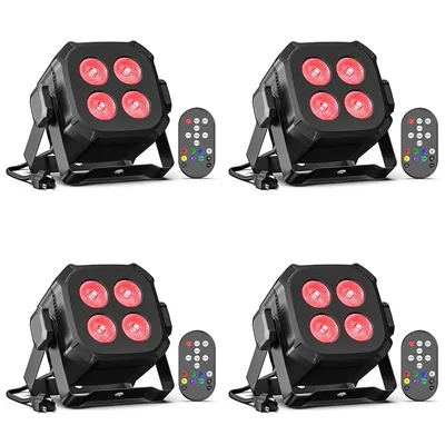 U'King 4PCS 4x8W 4IN1 RGBW Mini LED Par Light 30W DJ Disco Bar Party Stage Light DMX512 Remote