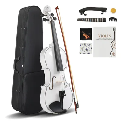 4/4 Violin Set for Adults Beginners Students with Hard Case,Violin Bow,Shoulder Rest,Rosin,Extra