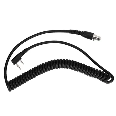 2 Pin To 5 Pin Headset Coil Cord Fits For Kenwood HYT Baofeng Relm Two Way Radios and Headset