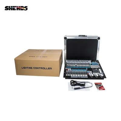 SHEHDS 1024 DMX Conlose With Flight Case Multifunction Stage Controller Moving Head Light Dj Disco