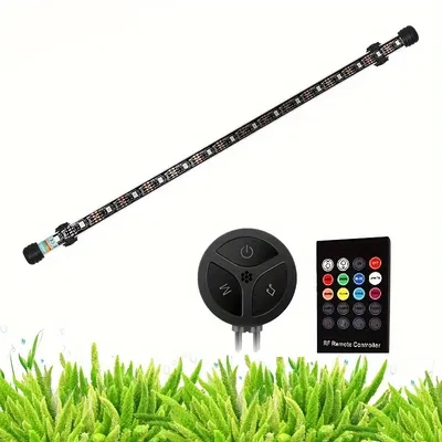 1Pcs-5V Black Rgb-Usb Universal Color-Changing Aquarium Lamp, Remote Control, 36 Kinds of Bright