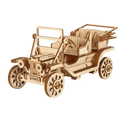 classic car Model DIY 3D Wooden Puzzle Building Block Kits Assembly Toy Birthday Gift For Kids Adult