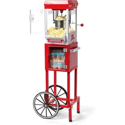 Popcorn Maker Machine - Professional Cart With 2.5 Oz Kettle Makes Up to 10 Cups - Vintage Popcorn