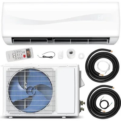 Mini AC Split-System, 20 SEER2 Ductless Air Conditioner w/Pre-Charged Condenser, White (12000BTU,