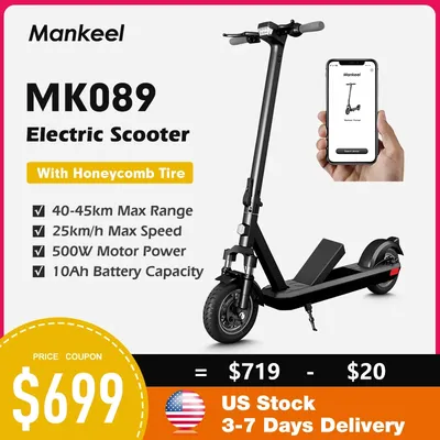 Mankeel Pioneer MK089 Electric Scooter for Adults 48V 10Ah 16pmh 800W Powerful E-Scooter with APP