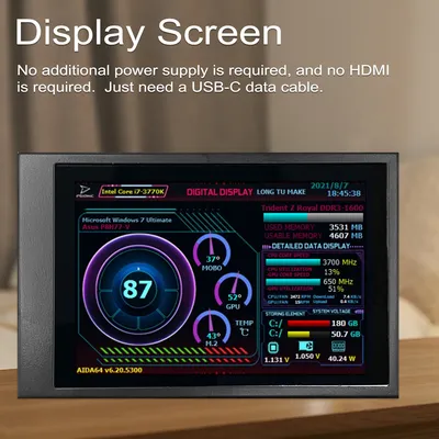 3.5 Inch IPS Display Screen Secondary Screen Monitor Horizontal Vertical Screen Switching 360°