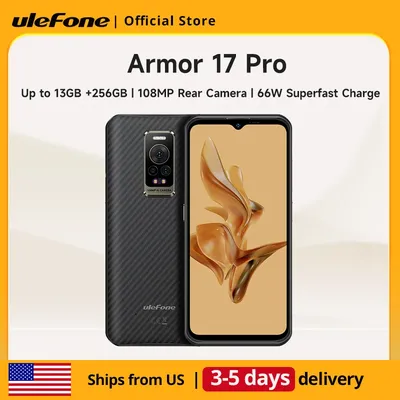 Ulefone Armor 17 Pro Rugged Smartphone Night Vision 13GB 256GB Helio G99 4G Mobile Phones 120Hz