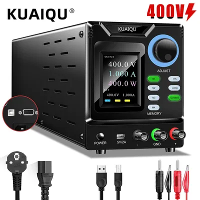 KUAIQU 400V 1A 400W USB/RS232 Large Voltage Programmable Voltage Stabilizing Switching Power Supply