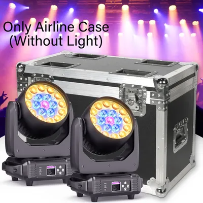 Fieryzeal Airline Case Heavy-duty Gator Case with Built in Wheels Handle for (2) 19x15W Moving Head