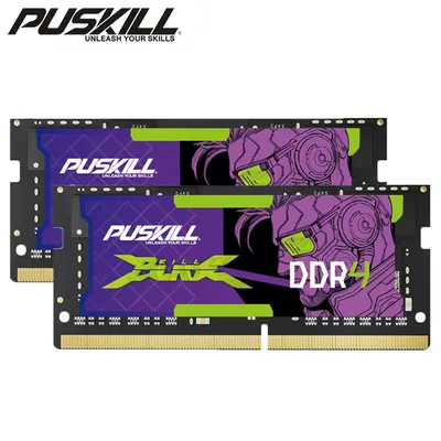 PUSKILL Notebook DDR4 Memoria Ram 16GB 3200MHz 2666MHz 2x16GB 1.2V 260pin Sodimm Laptop Memory