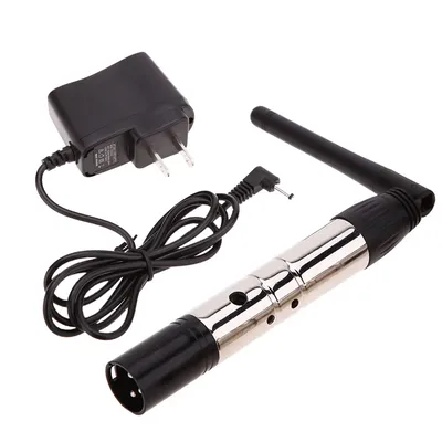 2.4G ISM DMX512 Wireless Male XLR Transmitter LED Lighting for Stage PAR Party Light with Antenna