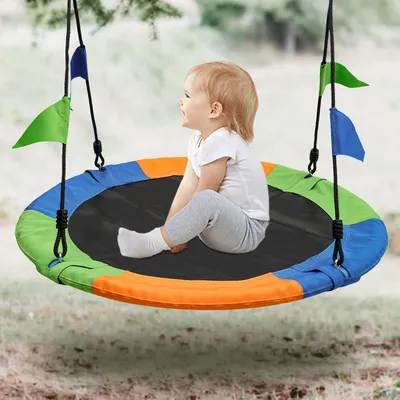 661 Pound 3.2-Foot Children's Adult Swing Oxford Waterproof, With Tree Ties, Steel Frame, And