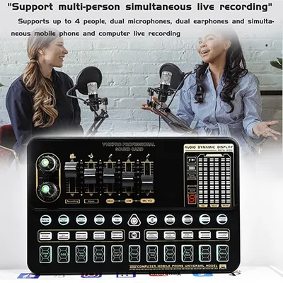 V10X Audio Sound Card USB External Headset BM-800 Microphone Webcast Live Broadcast Sound Card