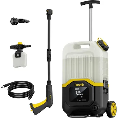 Cordless Pressure Washer W/4.0 Gal Tank Max 725PSI Electric Power Washer with 5-in-1 Nozzle 20FT