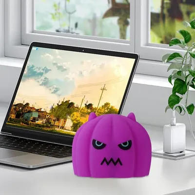 Pumpkin Night Light Silicone Dimmable USB Nightlight For Kids Creative Pumpkin Patting Light Bedhead