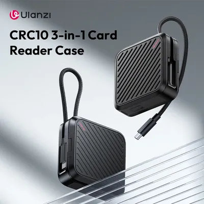 Ulanzi CRC10 3-in-1 Card Reader Case CFA/SD/TF 13 Card Holders with USB3.2 Gen2 Interface High-Speed