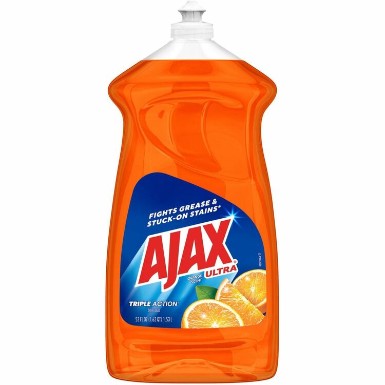 AJAX Triple Action Dish Soap - Liquid - 52 fl oz (1.6 quart) - Orange Scent - 6 / Carton (CPC149860CT) Case of 6 Ajax® Dishwashing Liquid