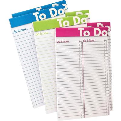 Ampad To Do List Notepad, 5" x 8", 50Shts, Color Ruled, 6/PK, Assorted (TOP20002) Pack of 6 Ampad®