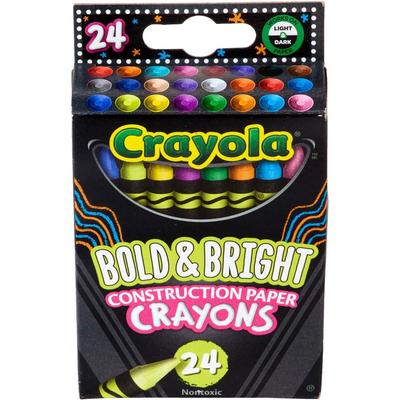 Crayola Construction Paper Crayons - Art, Paper, Cardboard - 1 Pack - Assorted (CYO523463) Pack of 24 Crayola® Craft Paper