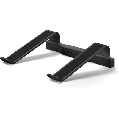 DAC Laptop Stand, USB 3.0 Ports, 9-3/4"Wx12-1/10"Lx3"H, Black (DTA21680) Each Notebook Stand