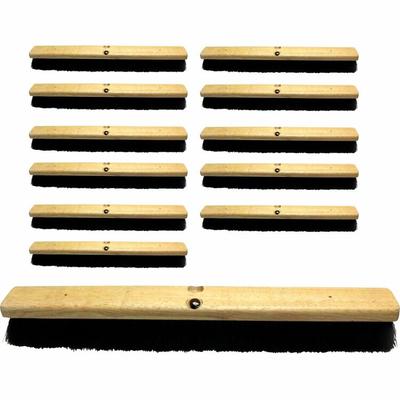 Genuine Joe Hardwood Block Tampico Broom - 2.75" Tampico Fiber Bristle - 24" Brush Face - 12 / Carton (GJO99655CT) Case of 12 Manual Broom