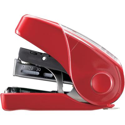 MAX Flat Clinch Mini Stapler - 25 Sheets Capacity - Red (MXBHD10FL3RD) Each Desktop Stapler