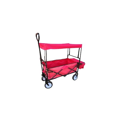 GreenYard® Bollerwagen mit Dach und Korb, ca. 90 x 53 x 118 cm