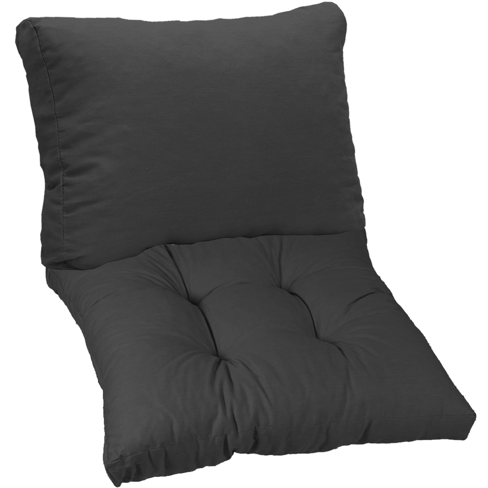 NYVI Loungekissen Set SmartLounge Anthrazit 60x60 cm - Wasserabweisende Sitzkissen & Rückenkissen für Indoor und Outdoor Image