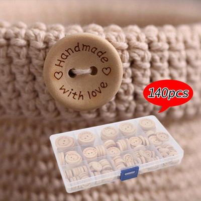 TEMU 140pcs Clothing Buttons Sewing Accessories Wooden Buttons Combination Buttons Sewing Supplies Buttons Decorative Button -hole Buttons Image