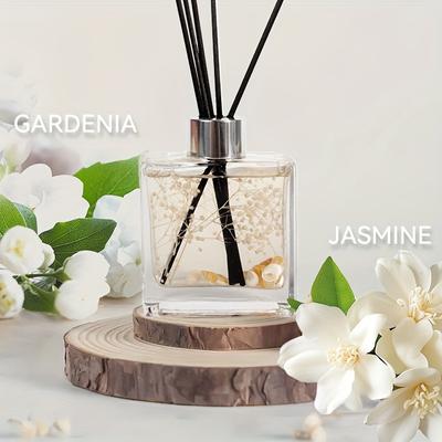 TEMU Reed Diffuser Sets, 4oz White & Jasmine Aromatherapy, Toilet Deodorizer Household Loose Fragrance, Lasting Fragrance, For Bedroom, Living Room, Study Fragrance Decoration, Advanced Hotel