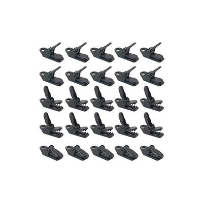 Memkey - 25 Stück/Beutel schwarze Zeltklemmen, winddichte Markisenklemmen, Kunststoff-Windseil, Image