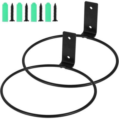 2 Stück Wandhalterungen für Blumentöpfe, Ring-Metall-Wandhalterung mit Schrauben, Image