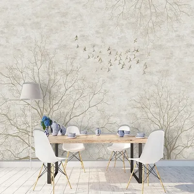 Nach 3D Retro Stil Abstrakte Zweige Wandbild Grau Tapete Für Wohnzimmer Sofa Hintergrund Wand Papier Image