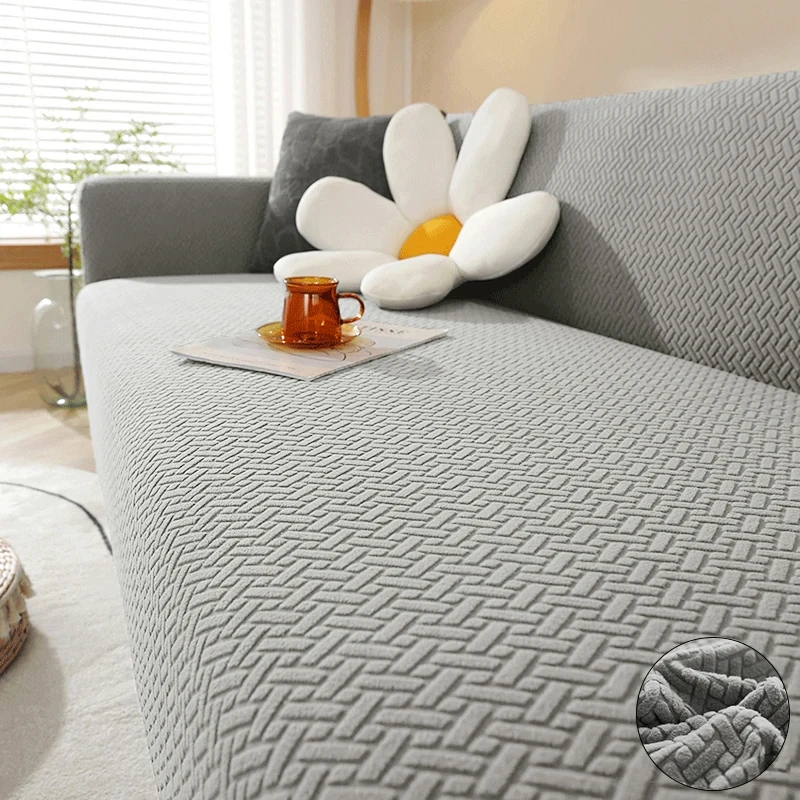 Elastische Jacquard Stoff Sofa bezug Stretch Couch bezug Schnitt L-Form Sofa Schon bezug Eck koffer für 1/2/3/Sitzer Dekor