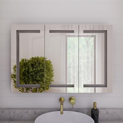 Randolph Morris 36 x 24 Inch Triple Door LED Medicine Cabinet RMZK-MC3624B4