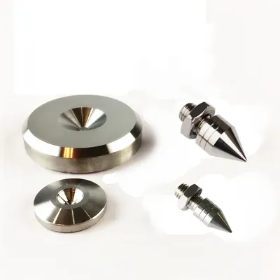304 Edelstahl Lautsprecher Spikes CD Verstärker Plattenspieler Pad Stand Füße lautsprecher box Spikes Kegel Boden Fuß Nagel Image
