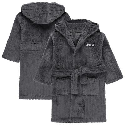 Aston Villa Fleece-Bademantel mit Kapuze – Dark Shadow Grey – Jungen Image