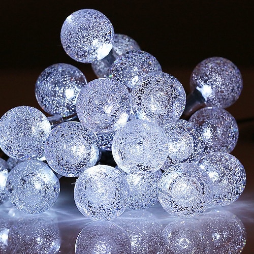 12m/20m/30m Lichterkette LED Ball Feenlichter 100-800 LEDs EL 5mm mit 13-Tasten Fernbedienung - warmweiß/kaltes Weiß/mehrfarbig für Feiertags- Patio-Dekorationen Image