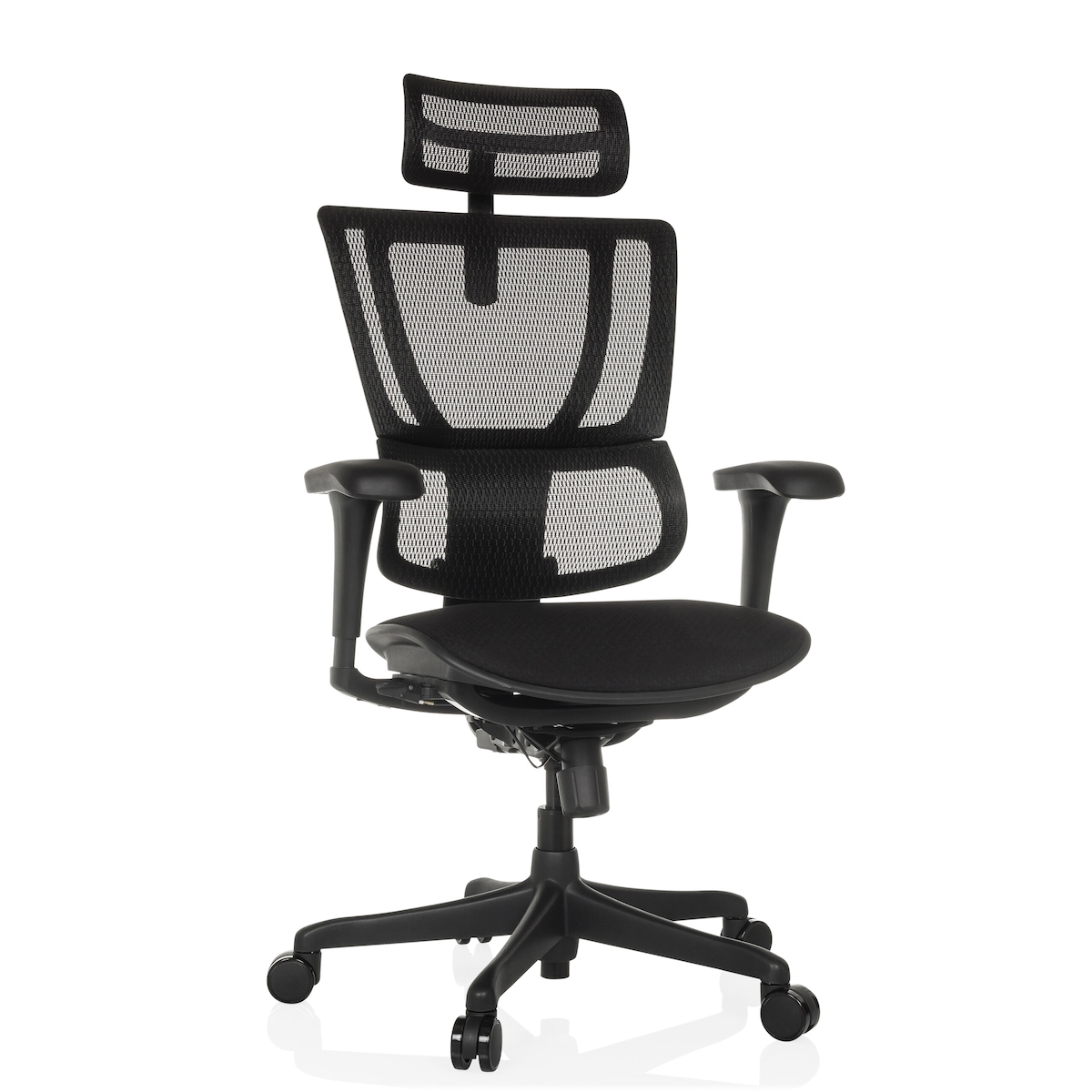 Bürostuhl / Chefsessel ERGOHUMAN SLIM ECO F GEN2 Sitz Stoff / Rücken Netz schwarz hjh OFFICE Image