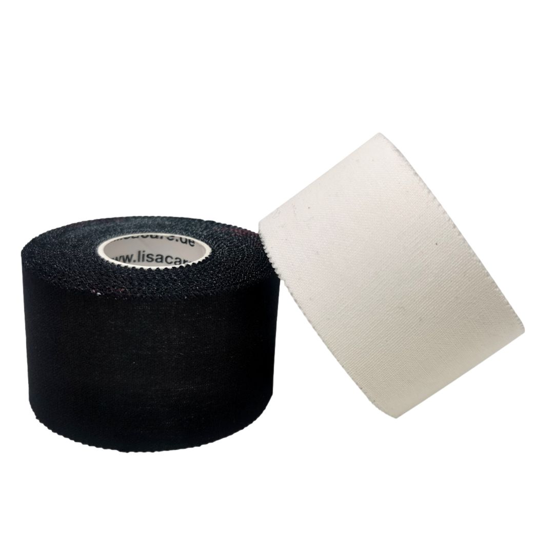 LisaCare Sport Tape - Bianco e nero 3,8 cm x 10 m 2 pz Bendaggio/i