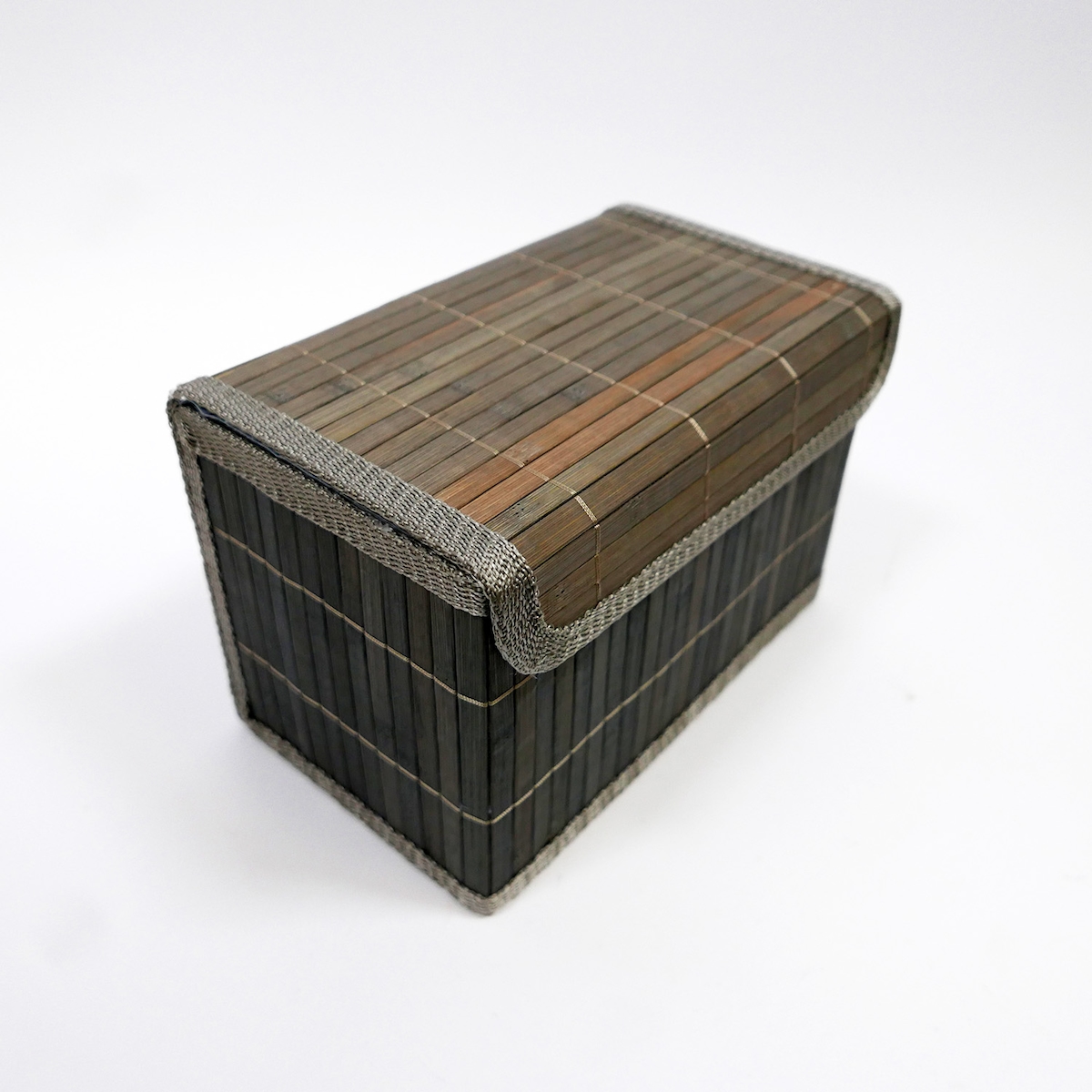 Bambus Kiste Regalkorb Box Schachtel Kästchen dunkelbraun H 16 x B 14 x L 25 cm Image