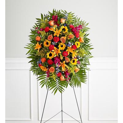 1-800-Flowers Flower Delivery Vibrant Funeral Standing Spray Medium