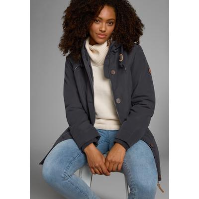 Winterjacke KANGAROOS, Damen, Gr. 48 (XL), blau (marine (winterjacke aus nachhaltigem material)), Web, Obermaterial: 100% Polyester. Futter: 100% Polyester. Kapuzenfutter: 100% Polyester. Wattierung: 100% Polyester, unifarben, kontrastfarbene... Image