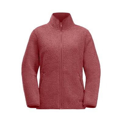 Fleecejacke JACK WOLFSKIN "HIGH CURL JACKET W", Damen, Gr. M (38/40), rot (rot, coral), Hauptmaterial: 100% Polyester; Futter: 100% Polyester (recycled), Jacken Image
