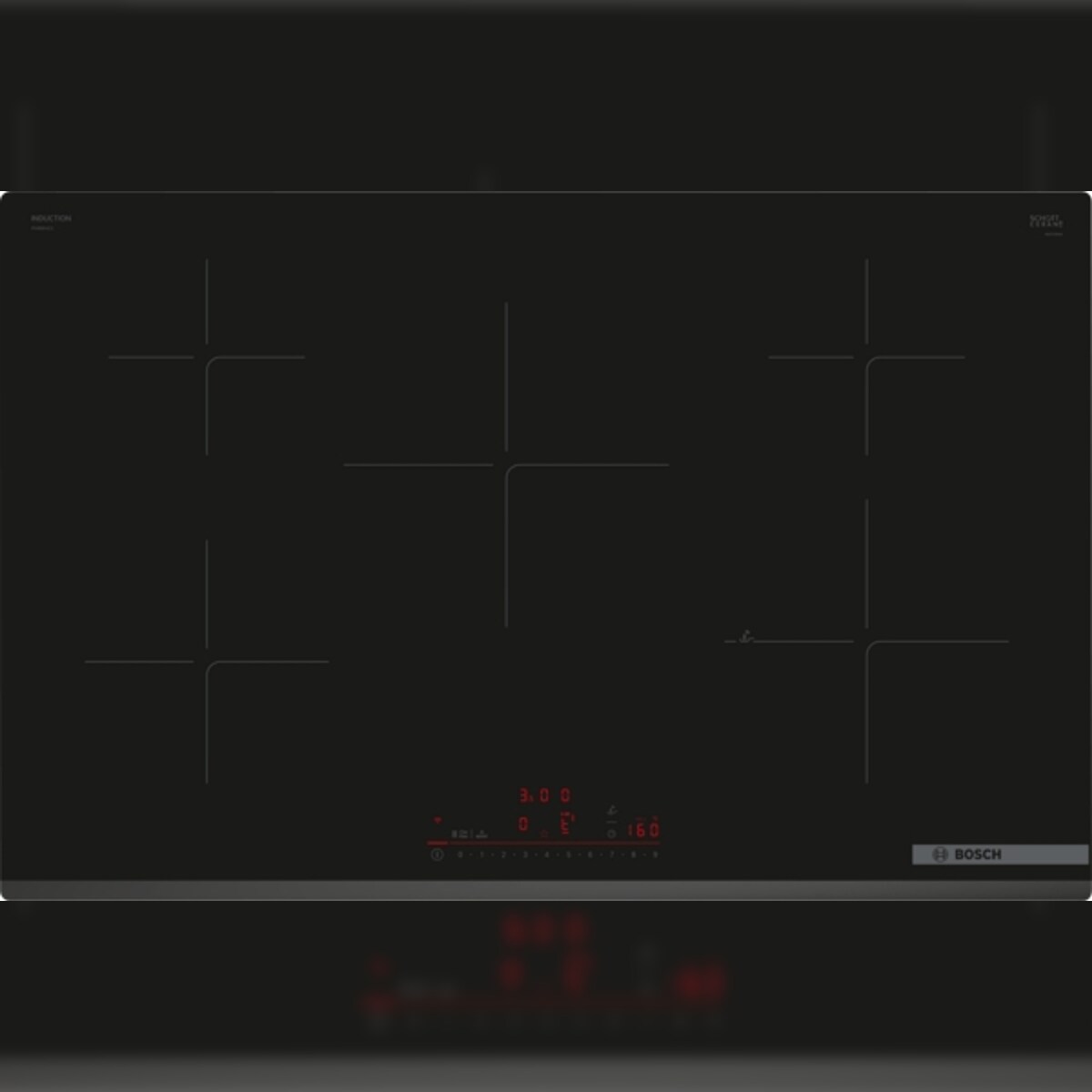 Bosch FullHouse Serie 6 PIV83KHC1E Induktionskochfeld, 80 cm, Schwarz, Rahmenlos aufliegend Image