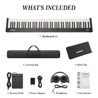 Digital Piano 88-Key Touch-Sensitive Keyboard, Full-Size Electronic