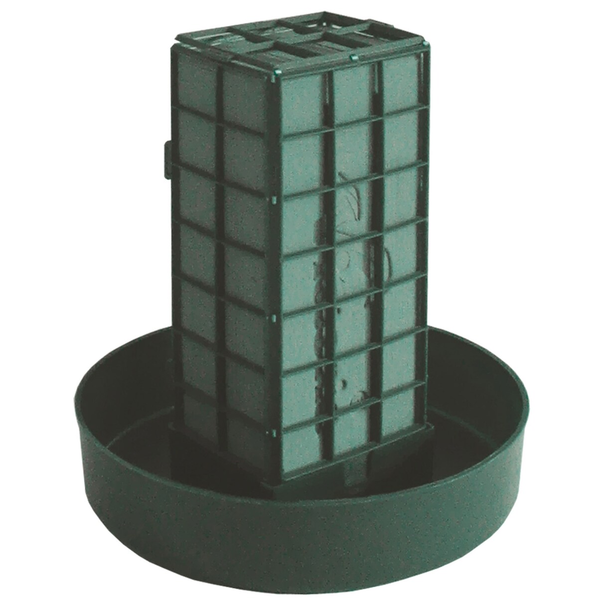 Creativery Nass Steckschaum Ziegel 25x11x9cm mit Schale D.25cm Gitter Frischblumen Schnittblumen Blumen Steckmasse Steckschwamm Blumensteckschaum Floristikbedarf Image