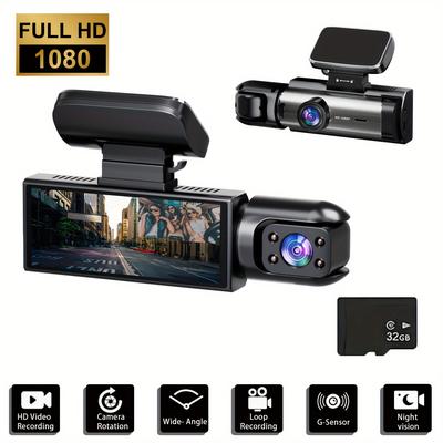 TEMU For , 1080p Hd Car Rear Free 32gb Sd , Dashcams For , , Car Dvr 3.16 Ips , 24 , Wdr, , Detection.