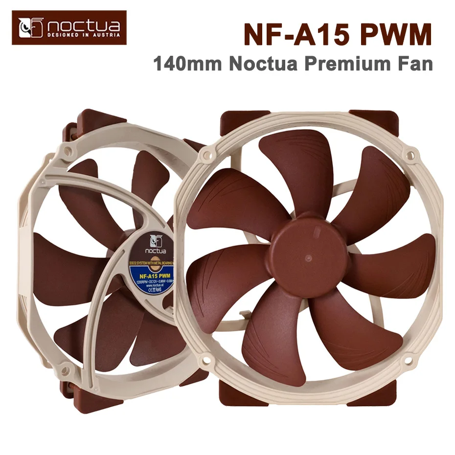 Noctua NF-A15 PWM 15 cm Computergehäuse-Lüfter 12 V/4 PIN PWM leise 140 x 150 x 25 mm CPU-Kühler-Kühlerlüfter Image