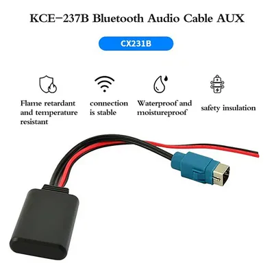 1pc auto bluetooth 5,0 drahtlose musik adapter für alpine radio aux kabel adapter KCE-236B cde9885 9887 zu smartphone